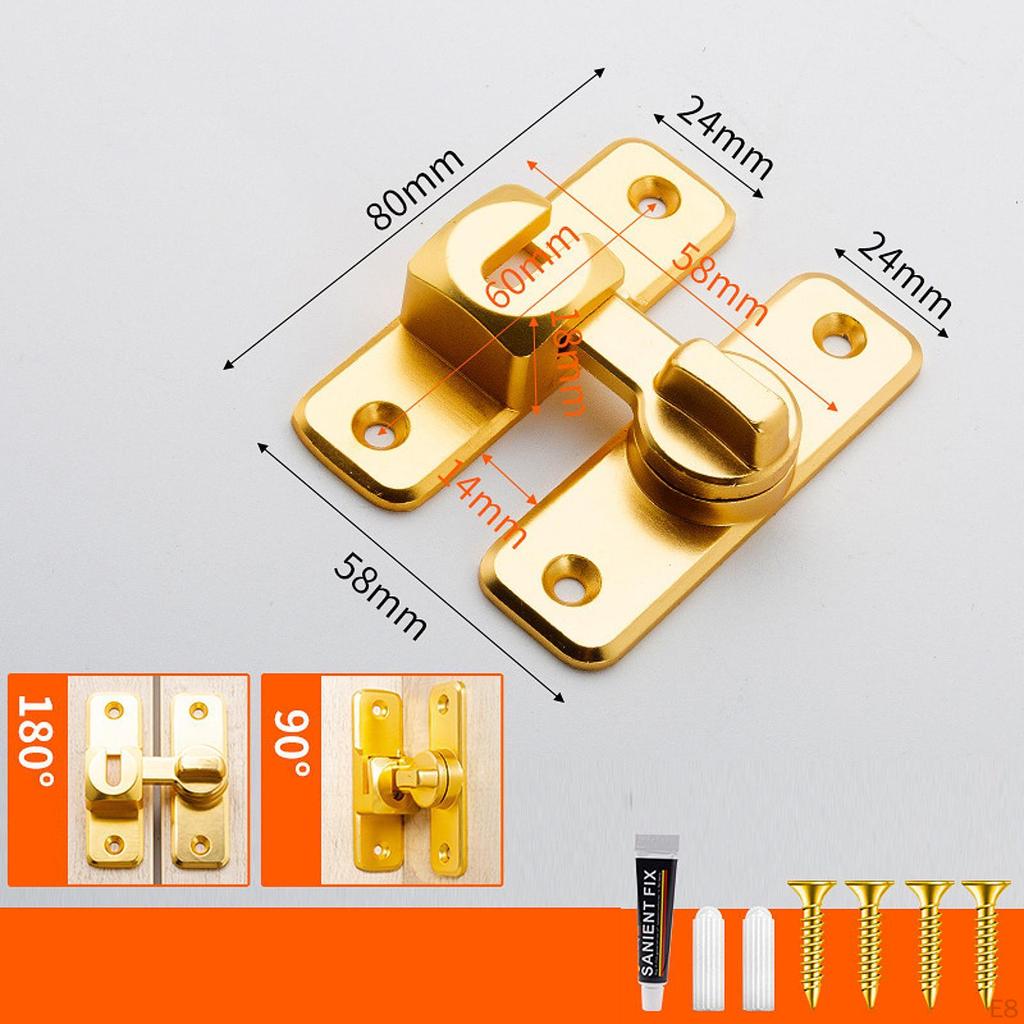 Barn Door Lock Latch Room Door, Hardware, Heavy Duty Bolt Locks for Home Security Office