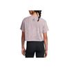 Under Armour Anywhere UA Run Short Sleeve Logo Print Round Neck T-Shirt Women Tops Purple 1386343-015
