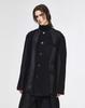 Songzio Collection Bias Cut-Out Officer Jacket Black Sh5Jk713Bk