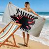 Toalla de Playa Estampada de la República de Albania, Toalla Grande Suave de Secado Rápido para Playa, Camping, Natación