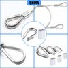 Zestaw 250 szt. 304 stalowych zacisków linowych i aluminiowych tulei zaciskowych do lin stalowych