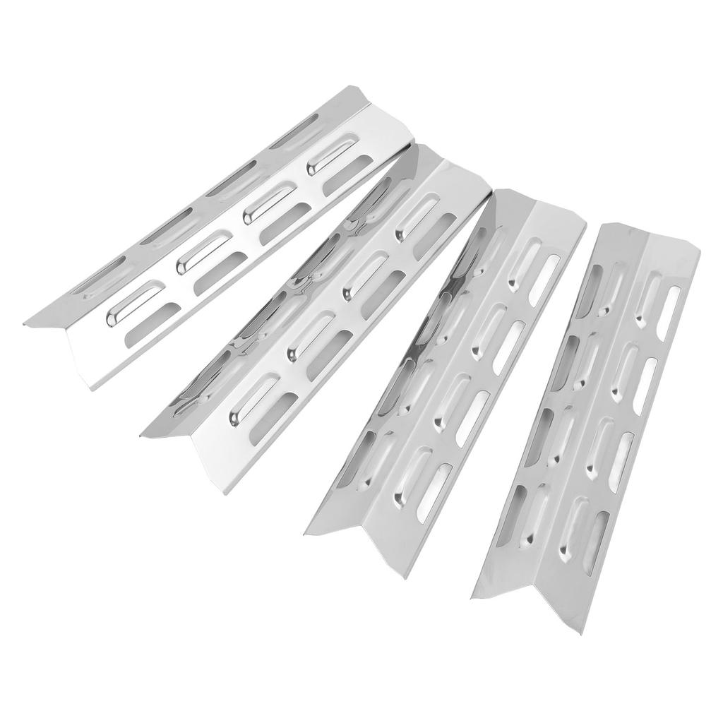 4PCS Grill Burners Cover Heat Plate Shield Tent Stainless Steel Enamel Adjustable Universal Durable Grill Accessory