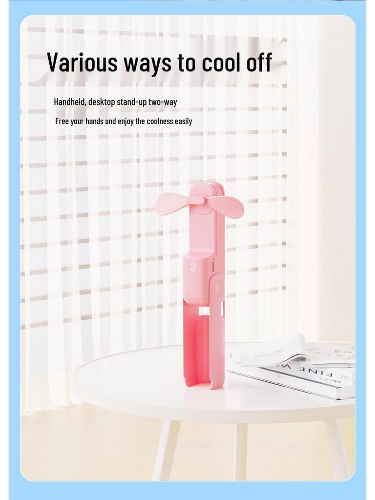 Tragbarer USB-Wiederaufladbarer Mini-Faltventilator mit individuellem Logo