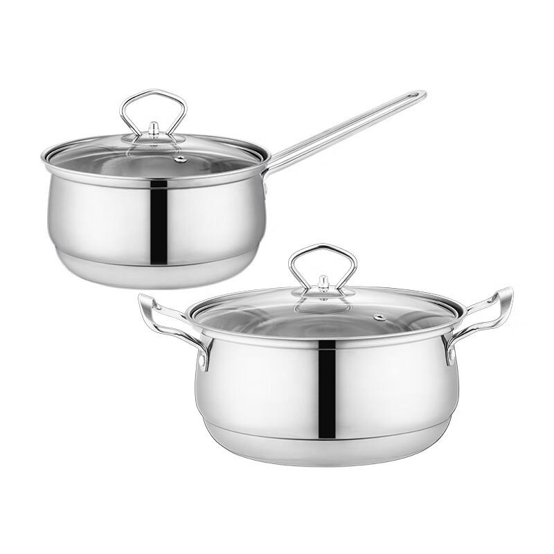 Lecoo Star Chef 2-Piece Stainless Steel Pot Set