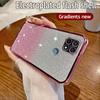 For OPPO Realme C21 Case Realme C21 Phone Case Shiny Glitter Plating Silicone Camera Lens Soft Back Cover