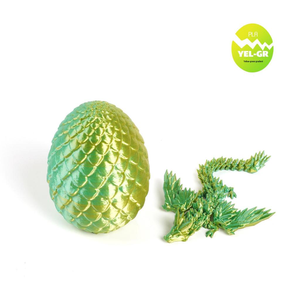 3D Printed Chinese Dragon Egg and Wings Set - Creative Ornament Figurine Gift