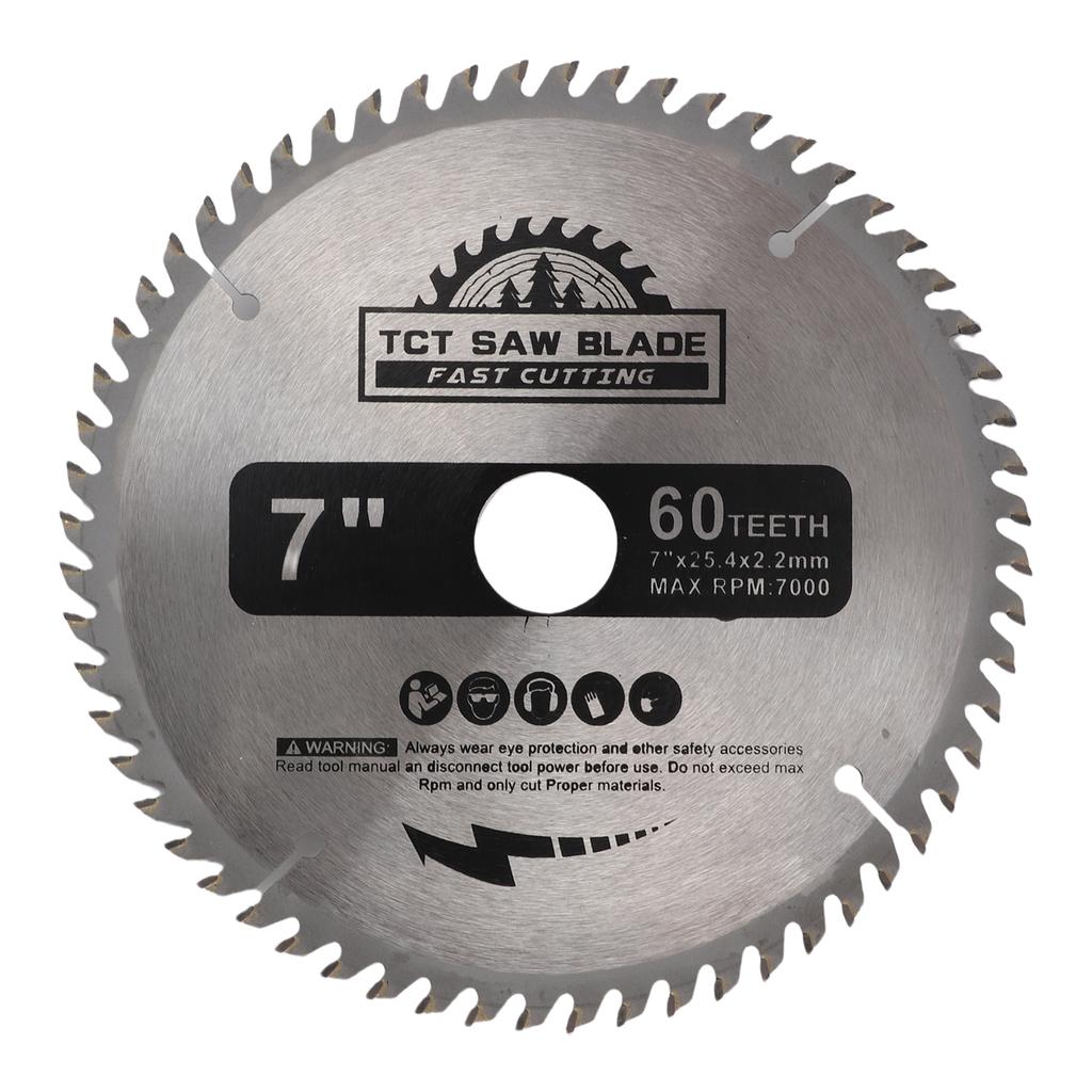 7" (180mm) 60 Teeth Carbide Circular Saw Blade Cutting Disc for Wood Plastic
