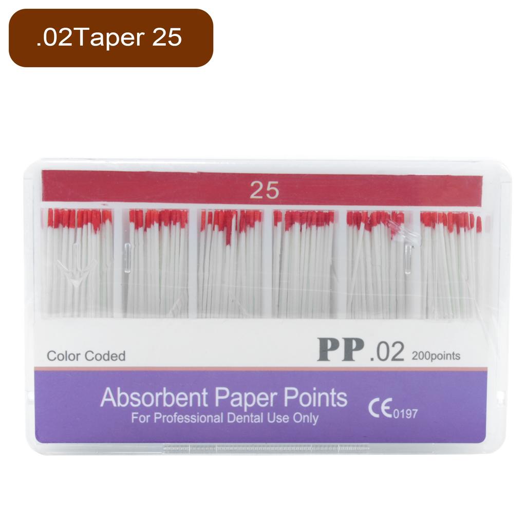 Dental Absorbent Paper Points Moisture Absorbing Paper Tips Taper 0.02 0.04 0.06 Endodontics Dental Clinics Consumables