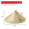 Bamboo Weaving Large Brim Straw Hat: Sunshade and Rainproof for Men and Women, Ideal for Travel, Farming, and Dance Props.
