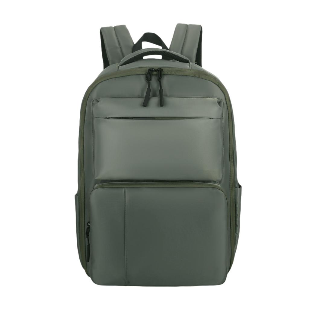 Schoolbag Backpack Business Casual Solid Color Textured Backpack Large Capacity Commuter Travel Laptop Backpack