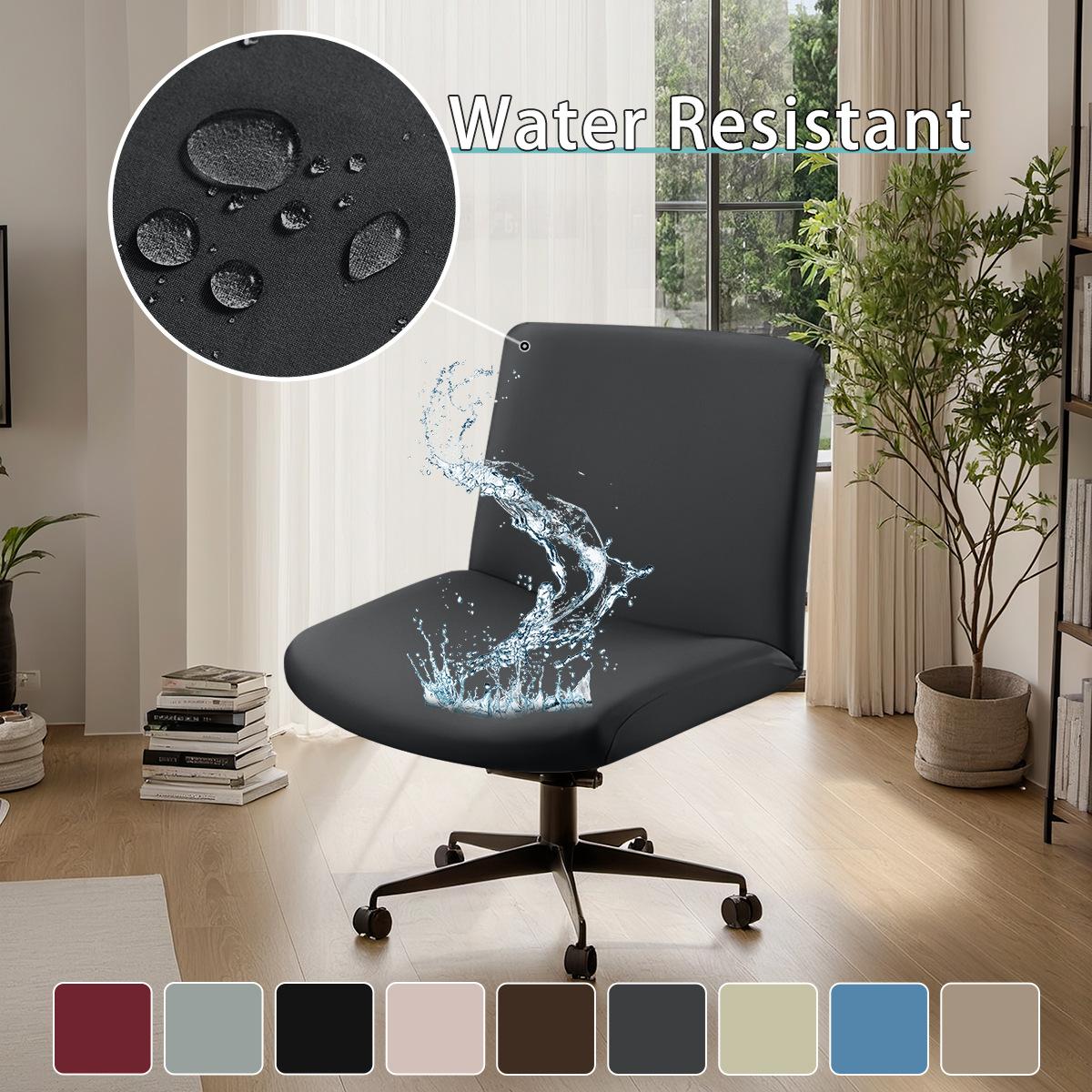Spot chair cover, solid color elastic milk silk waterproof wide chair cover, general computer office chair cover average size (M size)