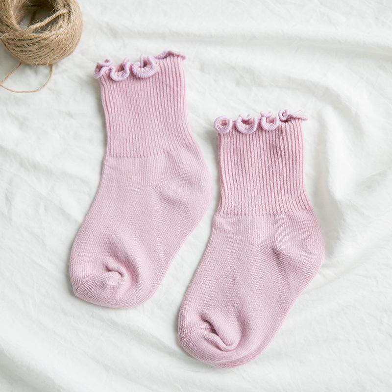Herfst Baby Meisjes Jongens Effen Witte Zachte Katoenen Sokken Peuters Kinderen Ruche Prinses Kousen voor 1-10Y Pasgeboren Kinderen Baby