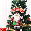 Christmas KT Fabric Santa Claus Hand-Raised Doll Pendant - Tree Ornament & Holiday Scene Decoration