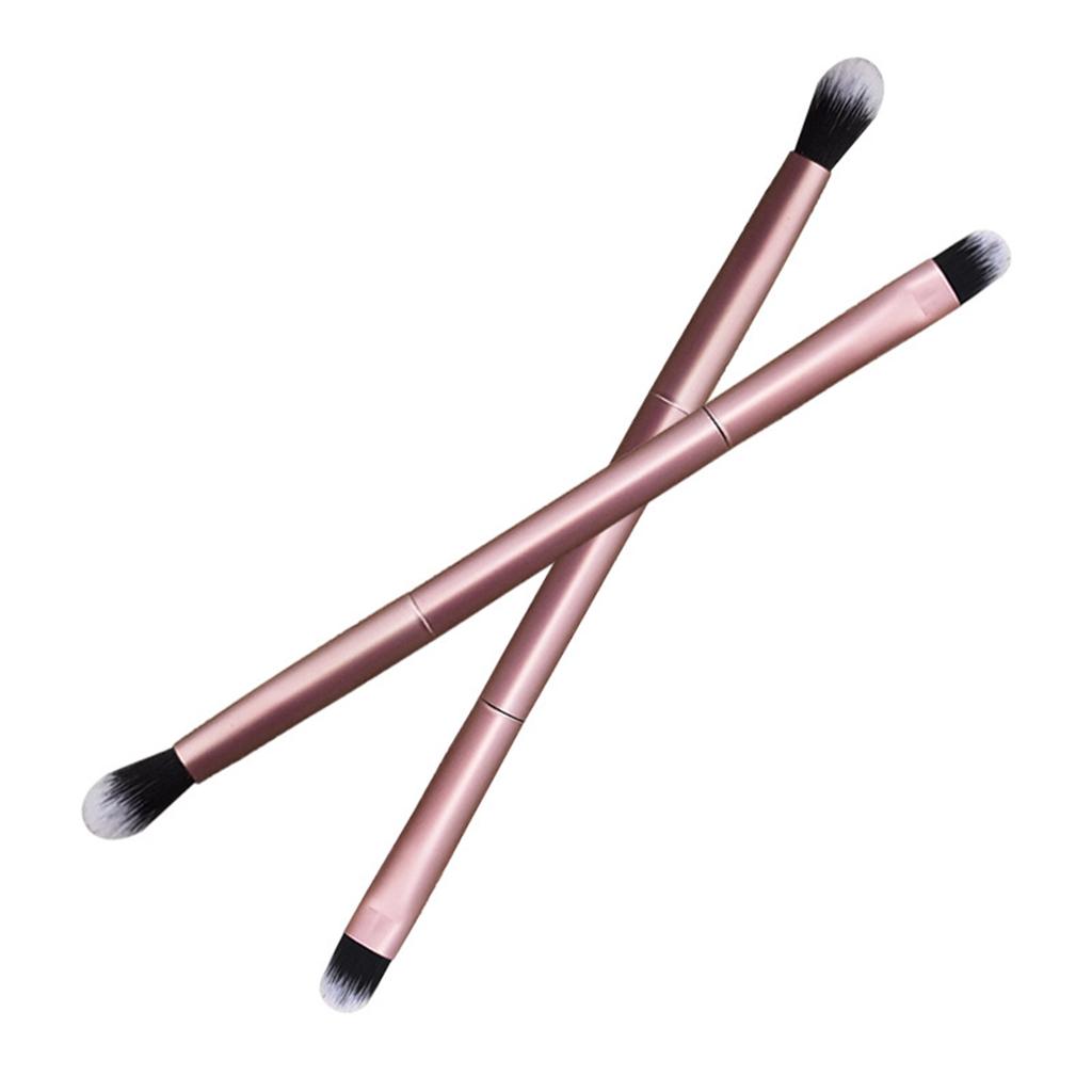 2-in-1 Eyeshadow Brush Firm Pointed Foundation Makeup Applicator for Blending Eye Shadow Liner