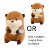Peluche Lontra Carina Riempito Realistico Animale Lutra Con Cibo Per Pesci Kawaii Lontre Peluche Bambola Regalo di Compleanno