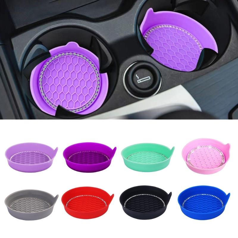 Car Cup Holder Mat Bottle Holder Insert Coasters Recessed Interior Accessory