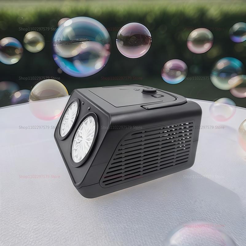 Automatic Bubble Machine with 2 Fans 20000+ Bubbles Per Minute Portable Bubble Maker for Party Outdoor Events (No Bubble Water )