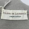 FILIPPO DE LAURENTIIS BZ1ML CR12M Beige Crepe Cotton Mock Neck Zip-Up Blouson Jacket 48 beigeUsed