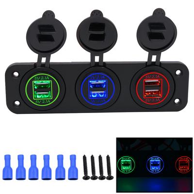 Multi-Port 12V USB Charger Mobile Power Car Charger 12V Car USB Charger 2.0 Socket Charger 2 Port Led Voltmeter Fast 12V 5V USB