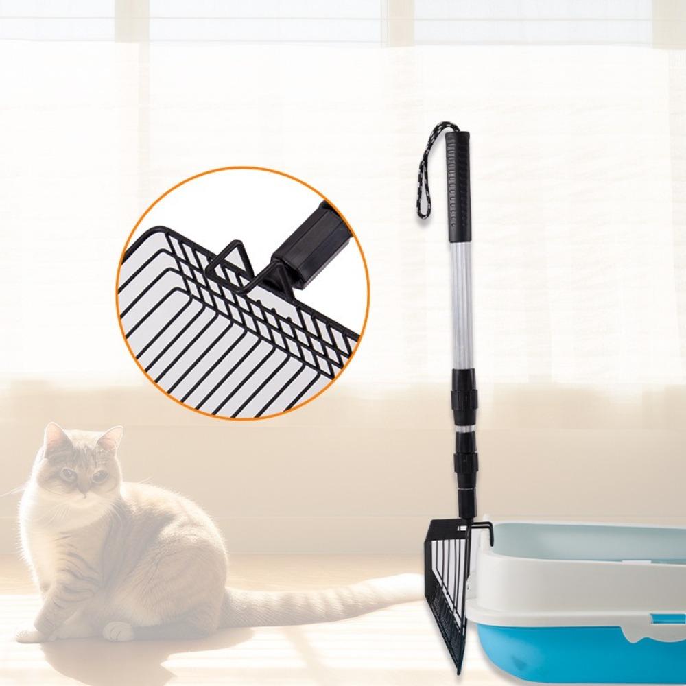 3-Section Cat Litter Scoop Stretchable Poop Sifting Shovel Retractable Chicken Coop Rake  Garden