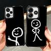 Funny Stickman Matchman Plating Phone Case For Xiaomi Redmi Note 14 15 Pro Plus 13 12 11 11S 11T 10 9S 9 5G Anti-Fall Airabag Co