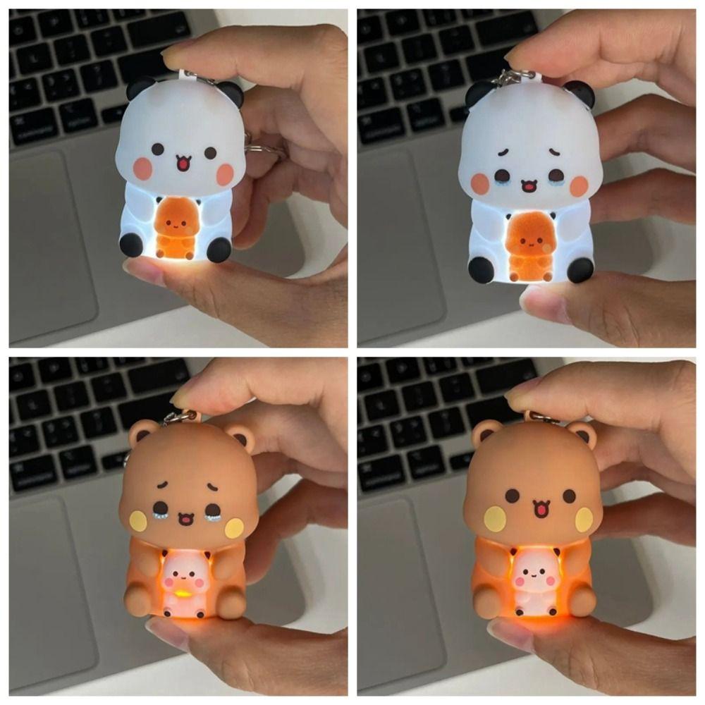 3 Hlasové zprávy Bubu Dudu Hlasové hračky Roztomilý design Noční světlo Nová klíčenka Bubu Dudu