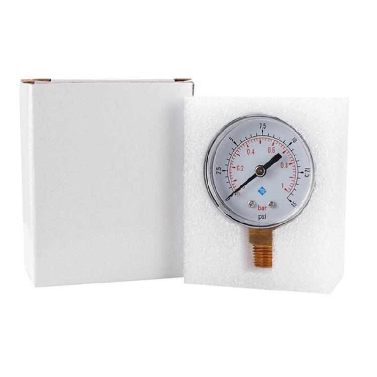 Mini Low Pressure Gauge For Fuel Air Oil Or Water 0-15psi/0-1bar BSPT Manometer
