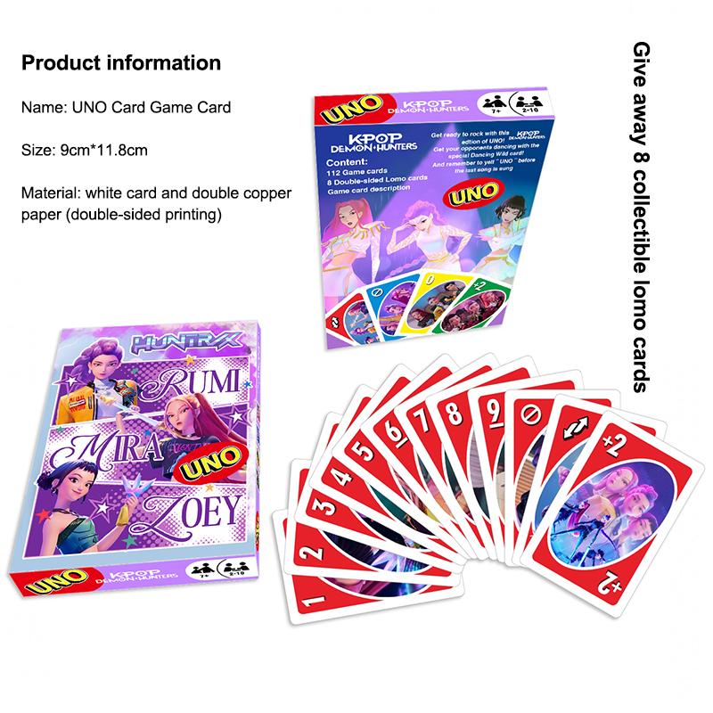 120 sztuk Zestaw Kart do Gry Stołowej Zabawne K-Pop Łowcy Demonów Karty do Pokera Karty z Karami Gra Planszowa na Imprezę Rekwizyt Karty Kolekcjonerskie
