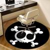 Skull and Crossbones Chair Mat - Round Carpet for Home Decor, Office Use, Bedroom, Living Room, Gift Idea0489b
