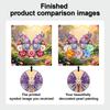 Butterfly DIY Diamond Dots Paintings with Wooden Frame 9.84x9.84in Diamonds Paintings Gem Art for Adults Beginners Home Decor