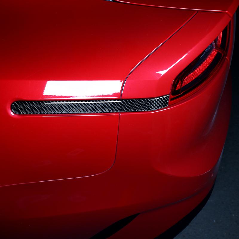For Kia Stinger 2018- 2PCS Carbon Fiber Rear Tail Light Cover Trim Accessories Styling Mouldings