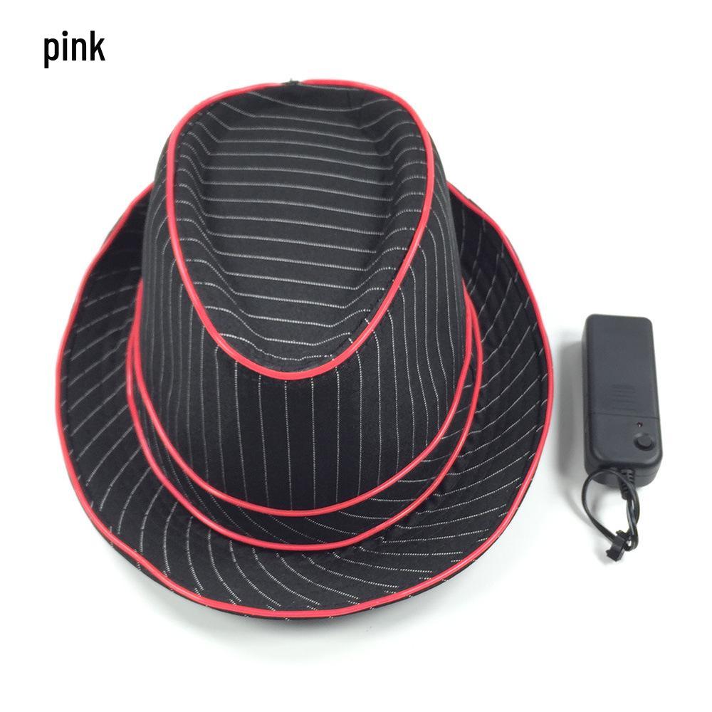 LED Glowing British Gentleman Top Hat - Stylish Trend for Prom Parties and Jazz Events