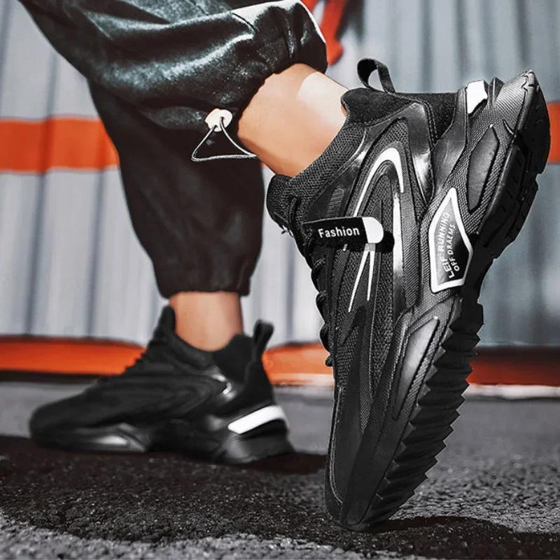 Herren Freizeitsportschuhe Mode Trend Laufschuhe Herrenmode Atmungsaktives Mesh Schnürschuh Mode Lässige Sneaker