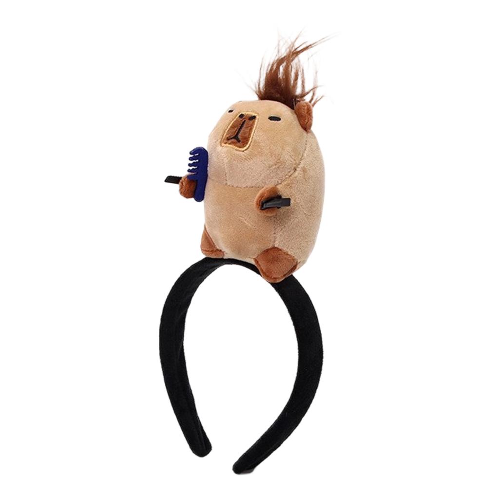Comfortable Cartoon Animal Plush Headbands For Women and Girl Face Washing Everyday Use Party Gathering Hairband