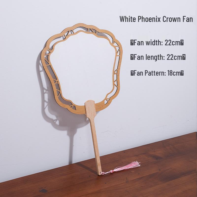 Thick Xuan Paper Hollowed Round Fan: High-Grade Double-Sided Blank Ancient-Style for French Painting & Calligraphy