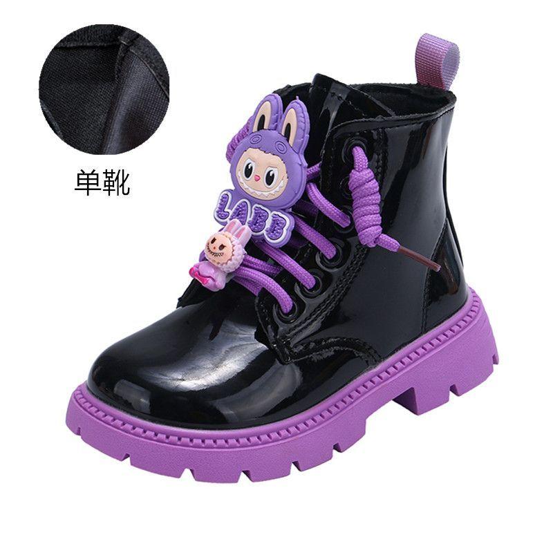Fashionable and Cute Short Boots for Girls, Autumn and Winter Children's Fleece Boots