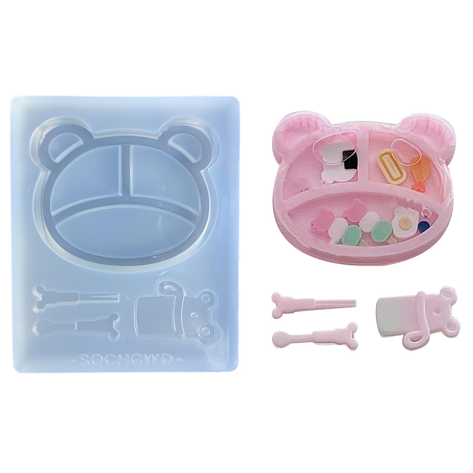

Silicone Dinner Plate Mold Adorable Bear Shaped Food Dish Mold Easy to Clean Casting Mould for Cooking Enthusiasts
