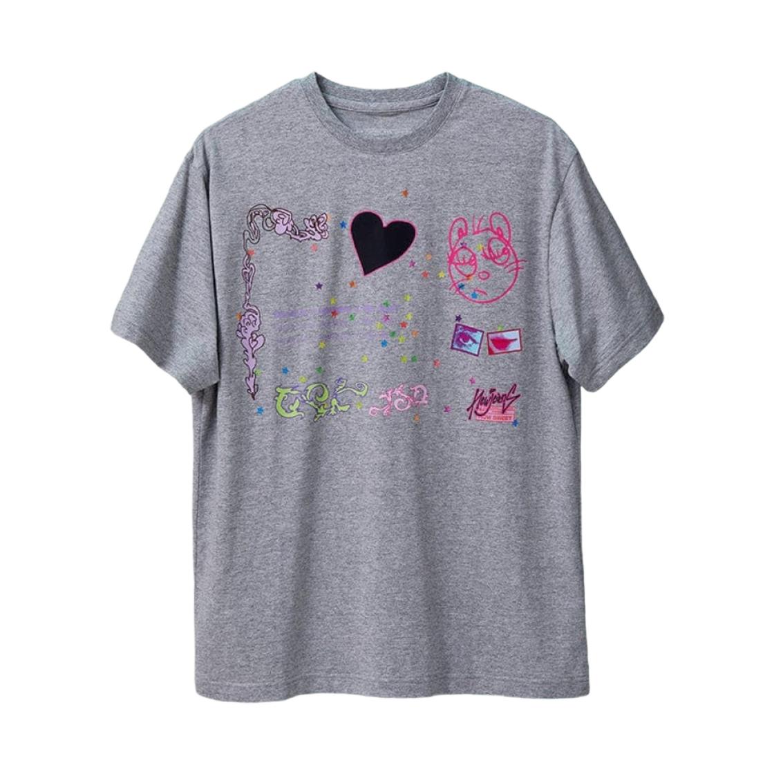 NewJeans How Sweet T-Shirt Danielle Grey ONE SIZE