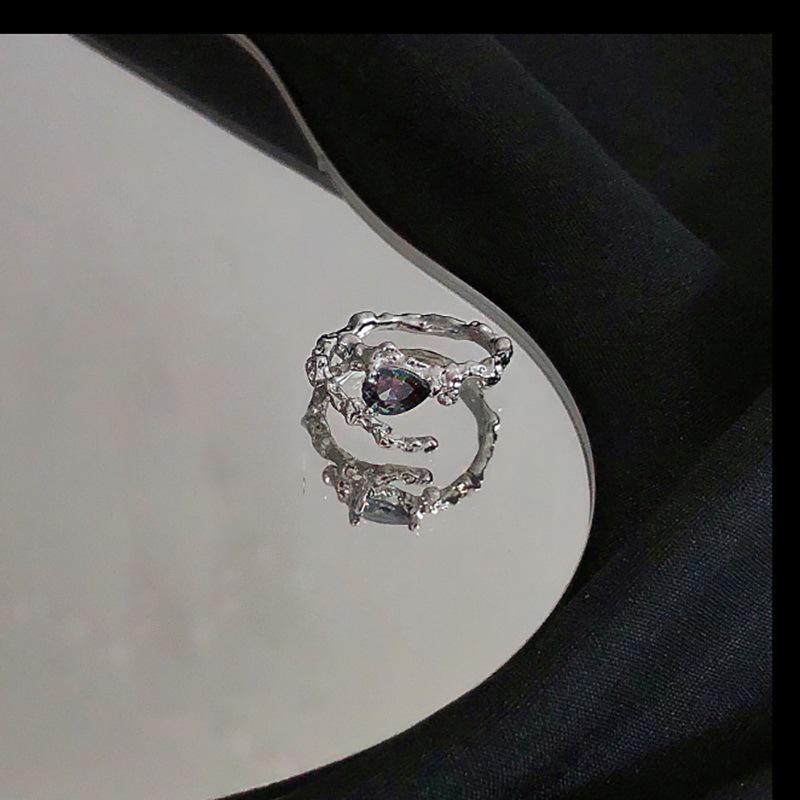 Gold-Plated Zircon Heart Ring - Elegant High-End Design for Index Finger