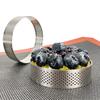 12 Piece Stainless Steel Perforated Tart Ring 8 CM Pastry Mold Durable Mousse Cake Ring  Bakery