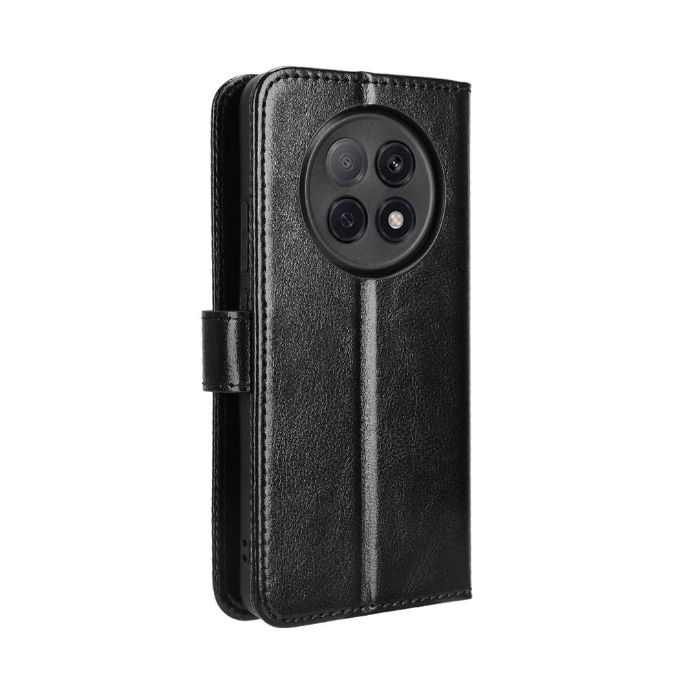 For Oppo A5 Pro 5G (China)/Oppo F29 Pro 5G (Global) PU Leather Case with Strap Crazy Horse Texture Phone Wallet Cover