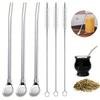 2/4/6Pcs Detachable Bombilla Filter Straw Stainless Steel Reusable Yerba Mate Tea Spoon Straw Bar Accessories