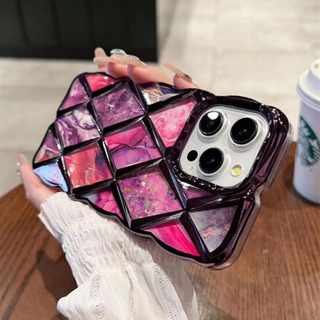 For iPhone 15 Pro Max Luxury Marble Plating Frame Marble Phone Case For iPhone 11 12 13 14 15 16 Plus Soft Protective Cover