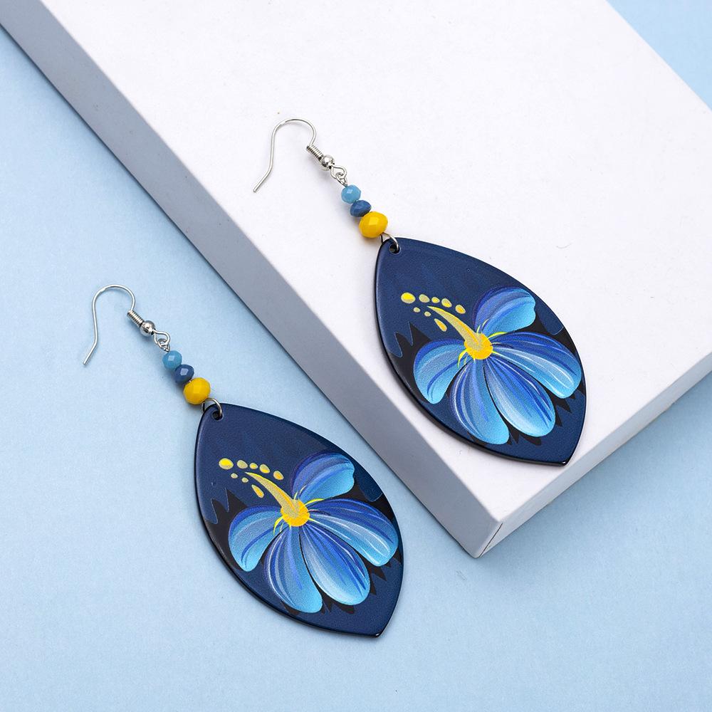 

Модные висячие серьги для женских украшений синий