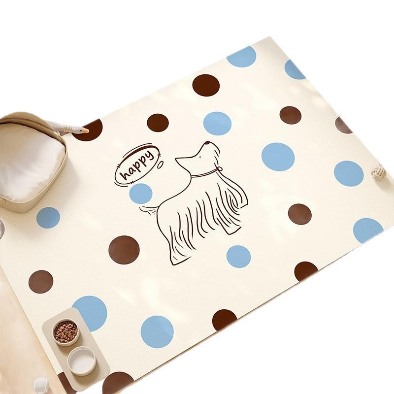 Cartoon Pet Rug Waterproof Stain Resistant Easy Clean Floor Mat Dogs Cats Living Room