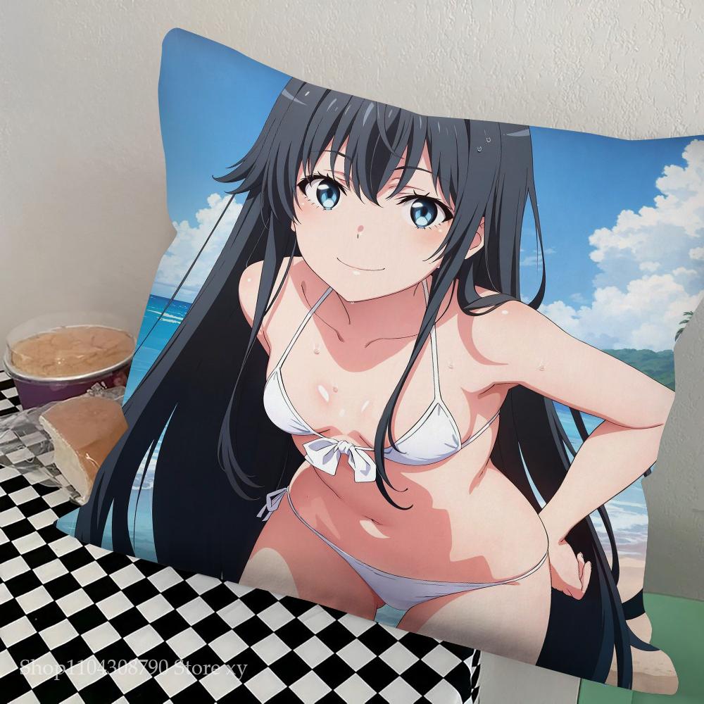 Yukinoshita Yukino Animation Meine romantische Komödie aus der Jugendzeit Kissenbezug Quadratisches Kissen Schlafzimmer Sofa Auto Wohnzimmer Heimdekoration