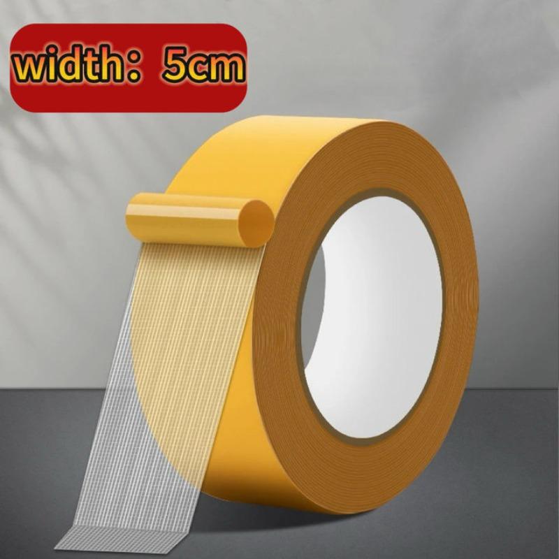 Doppelseitiges Stoffbasisband Transparentes Schwerlast Selbstklebendes Netz Befestigungsbänder Wasserdicht Hohe Viskosität Teppichaufkleber