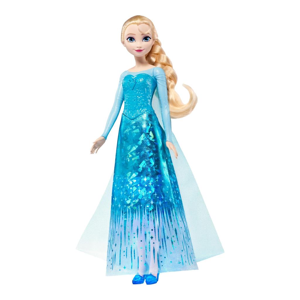 Mattel Disney Frozen Elsa Sparkling Singing Doll Pretend Play Light Sound Doll Ages Blue JNB93 & 3+