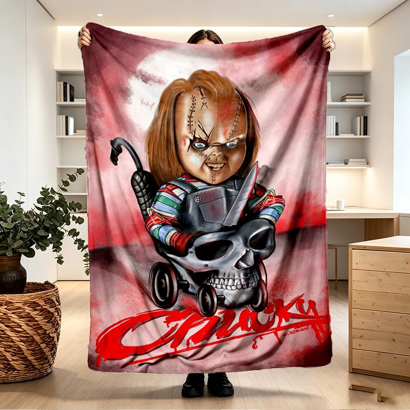 Chucky Print Blanket - Soft & Comfortable, for Bedroom, Travel, Sofa, Home Decoration - Birthday Christmas Gift for Friend