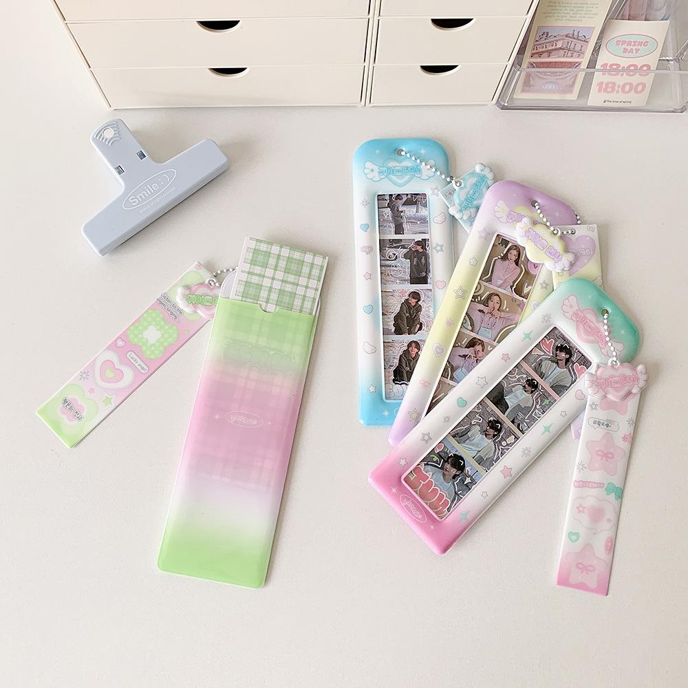 Keychain Pendant Korean Photocard Holder PVC Card Cover Idol Card Display Protector Card Decor